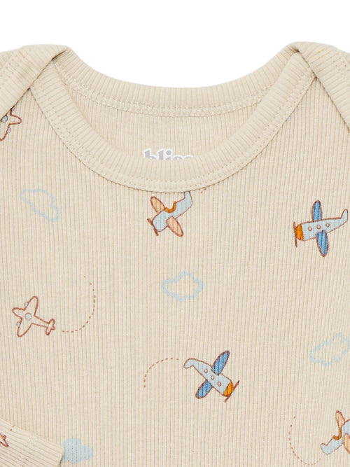 Bliss by Garanimals Baby Boys or Girls Ribbed Cotton Bodysuit and Leggings Set, 2-Piece, Sizes 0-12 Months