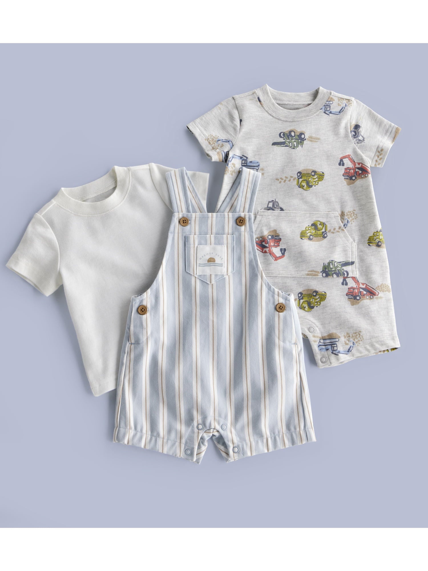 Carter's Child of Mine Baby Boy Overalls Set, 2-Piece, Sizes 0/3-24 Months