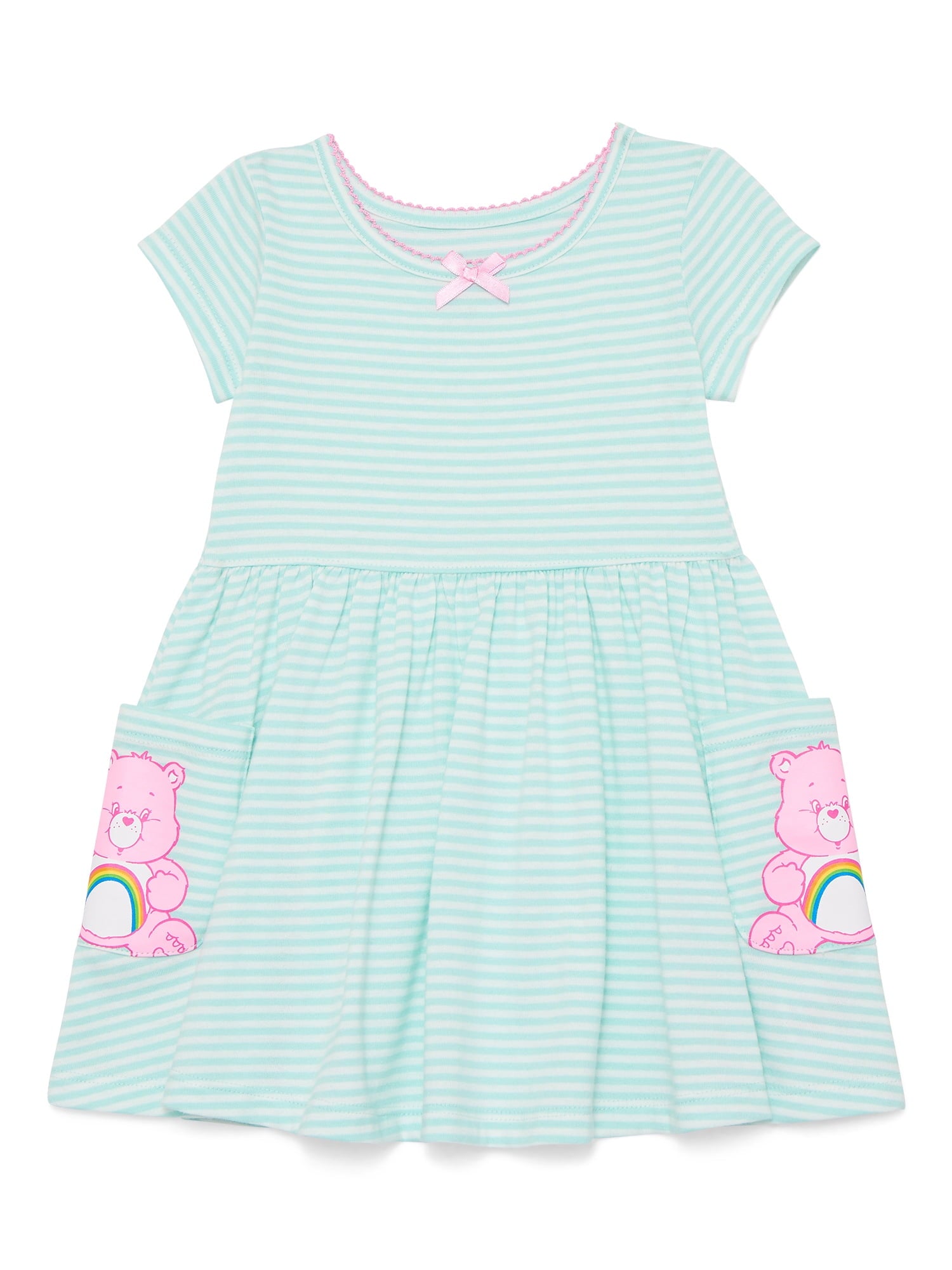 Minnie Mouse Toddler Girls Allover Print Dress with Short Sleeves, Sizes 12M-5T