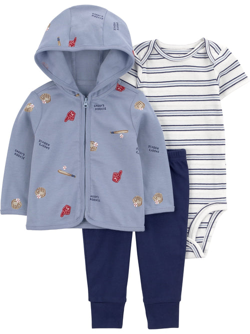 Carter's Child of Mine Baby Boy Cardigan Outfit Set, 3-Piece, Sizes 0/3-24 Months