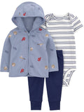 Carter's Child of Mine Baby Boy Cardigan Outfit Set, 3-Piece Sizes,Preemie-24 Months