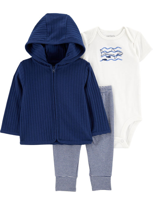 Carter's Child of Mine Baby Boy Cardigan Outfit Set, 3-Piece Sizes,Preemie-24 Months