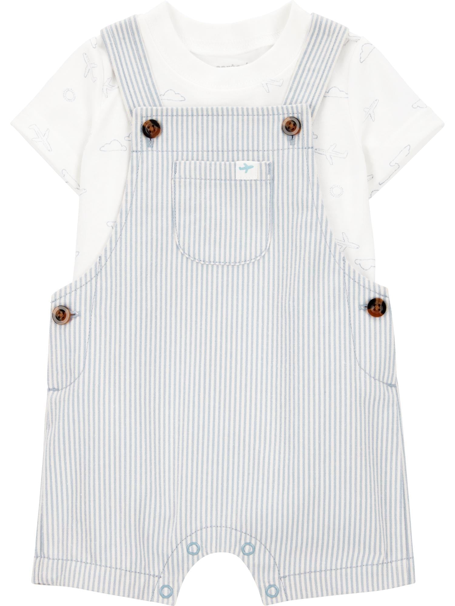 Carter's Child of Mine Baby Boy Overalls Set, 2-Piece, Sizes 0/3-24 Months