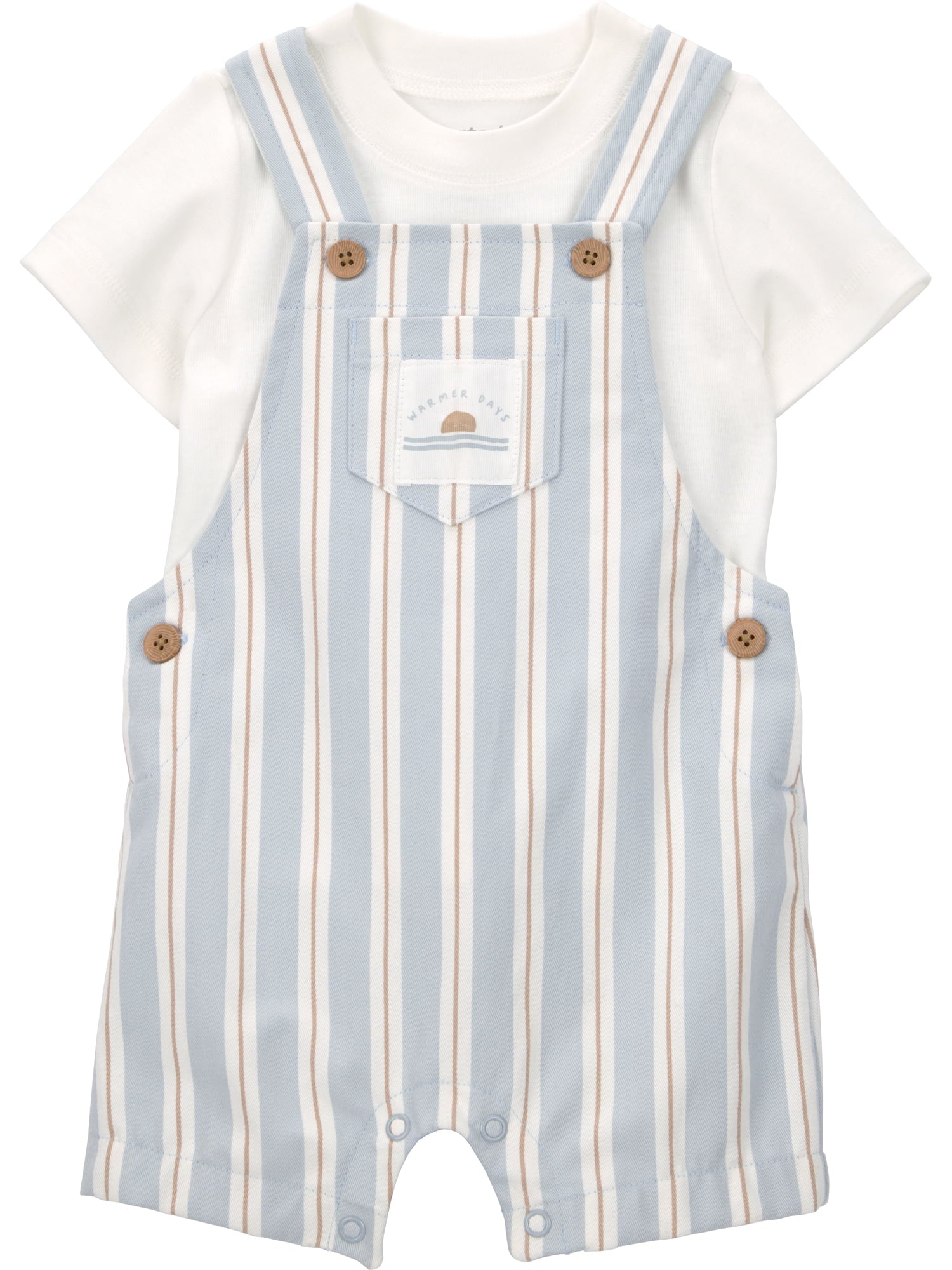 Carter's Child of Mine Baby Boy Overalls Set, 2-Piece, Sizes 0/3-24 Months