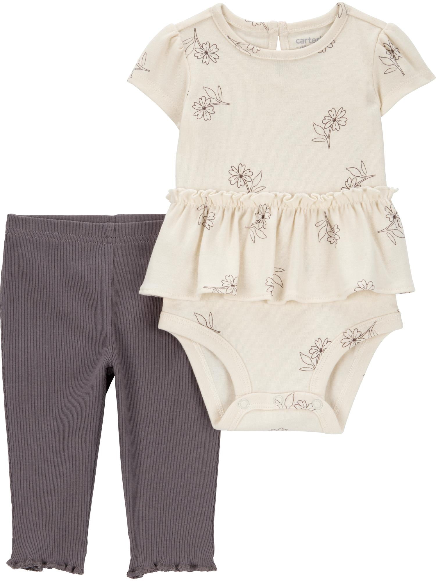 Carter's Child of Mine Baby Girl Outfit Set, 2-Piece, Sizes 0/3-24 Months