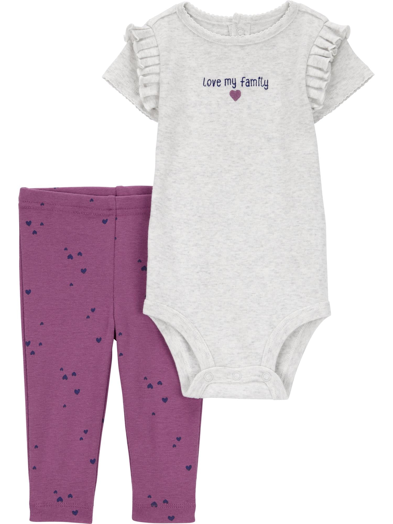 Carter's Child of Mine Baby Girl Outfit Set, 2-Piece, Sizes 0/3-24 Months
