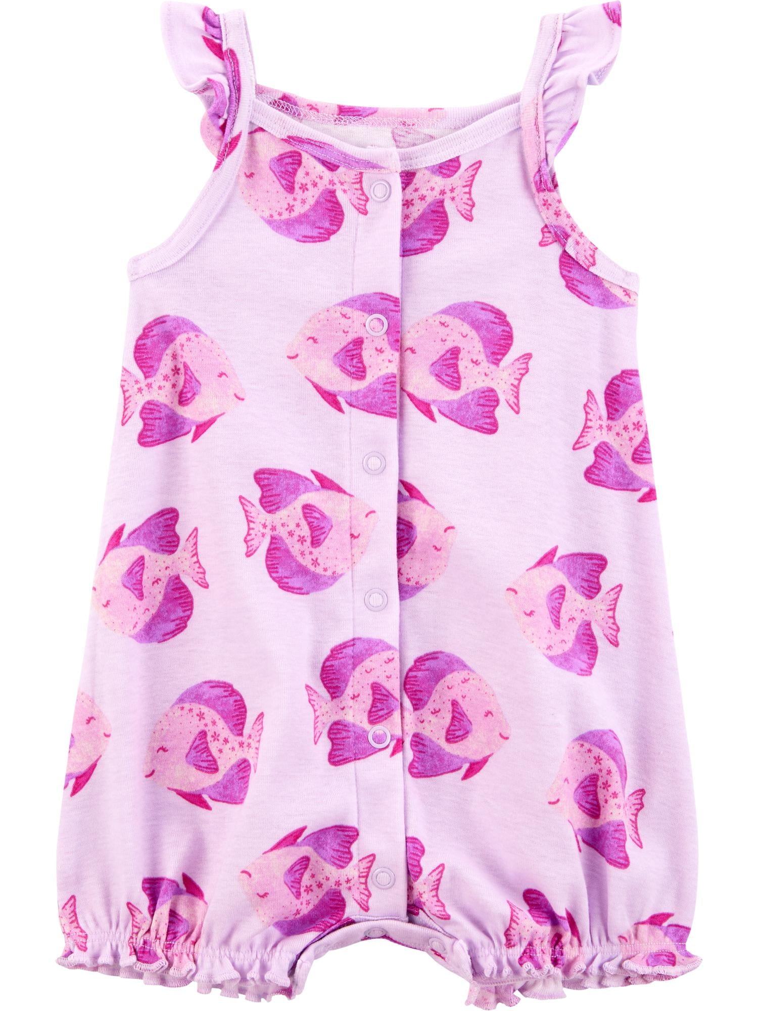 Carter's Child of Mine Baby Girl Romper, One-Piece, Sizes 0-3/24 Months