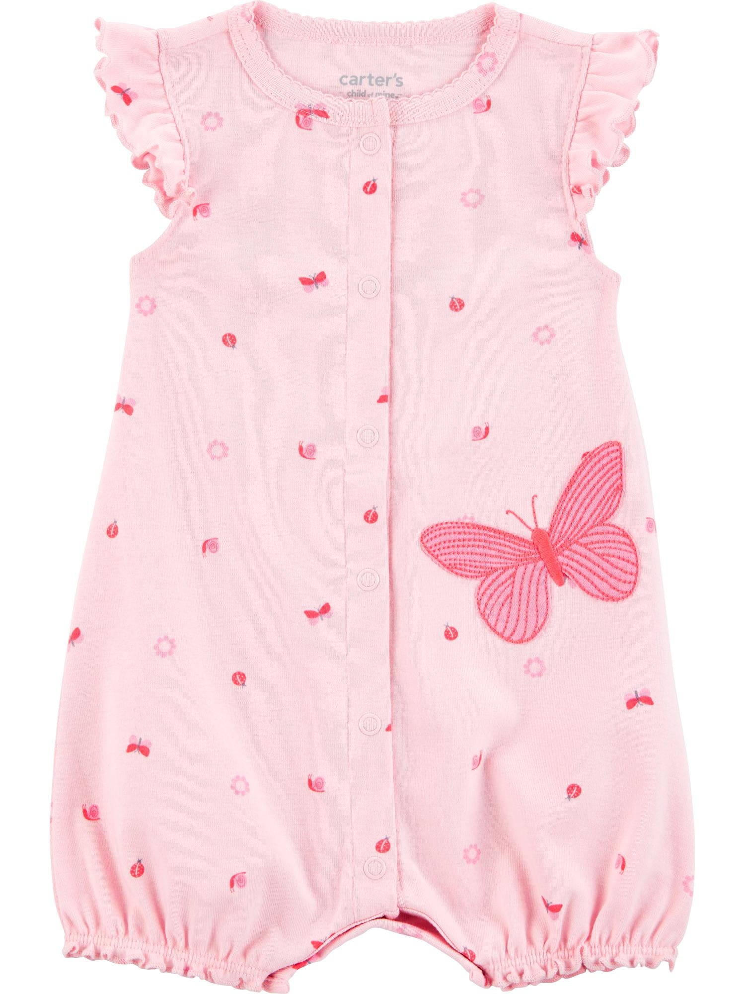 Carter's Child of Mine Baby Girl Romper, Sizes 0/3-24 Months