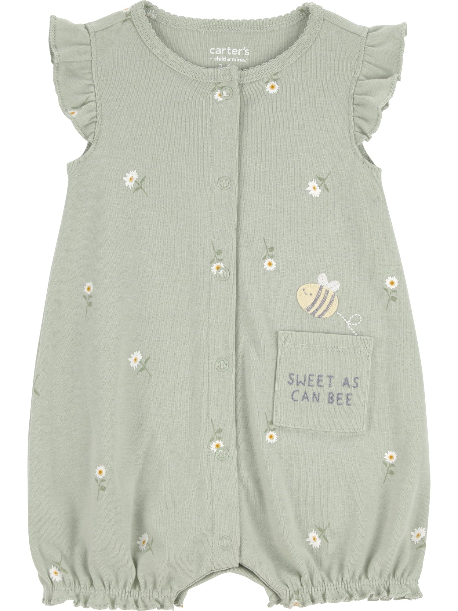 Carter's Child of Mine Baby Girl Romper, One-Piece, Sizes 0-3/24 Months