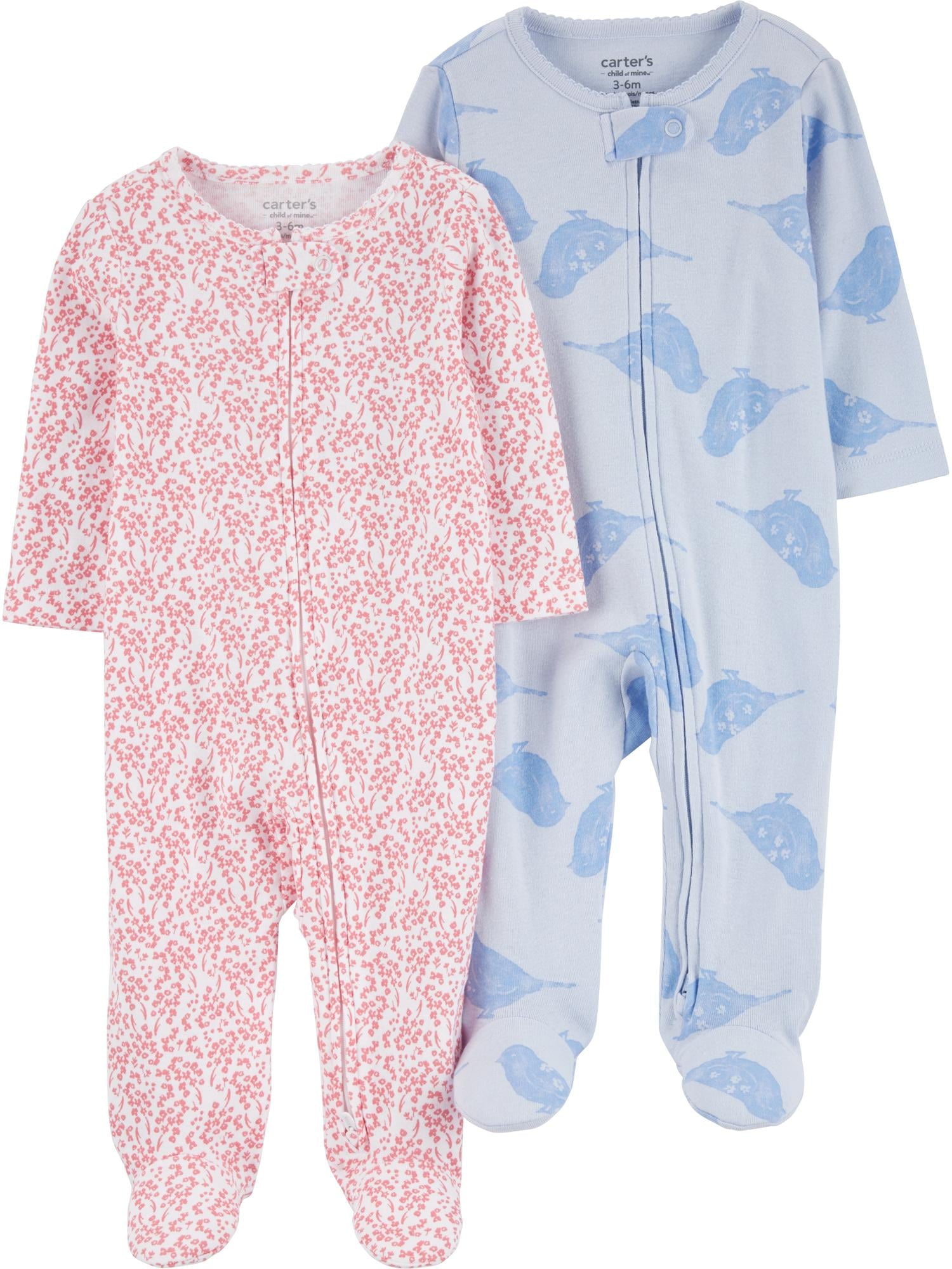 Carter's Child of Mine Baby Unisex, Sleep 'n Play, 2-Pack, Sizes Preemie-6/9 months