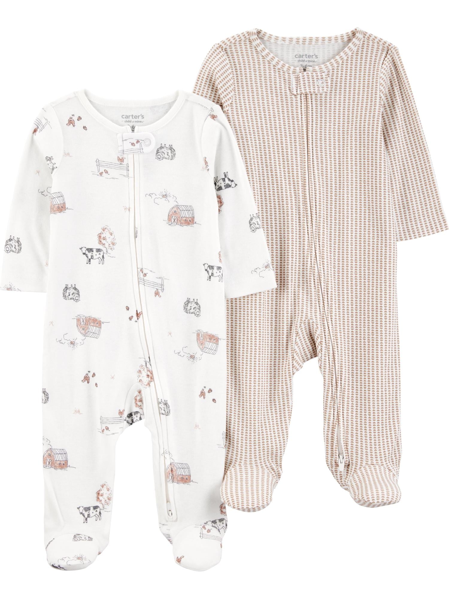 Carter's Child of Mine Baby Unisex, Sleep 'n Play, 2-Pack, Sizes Preemie-6/9 months