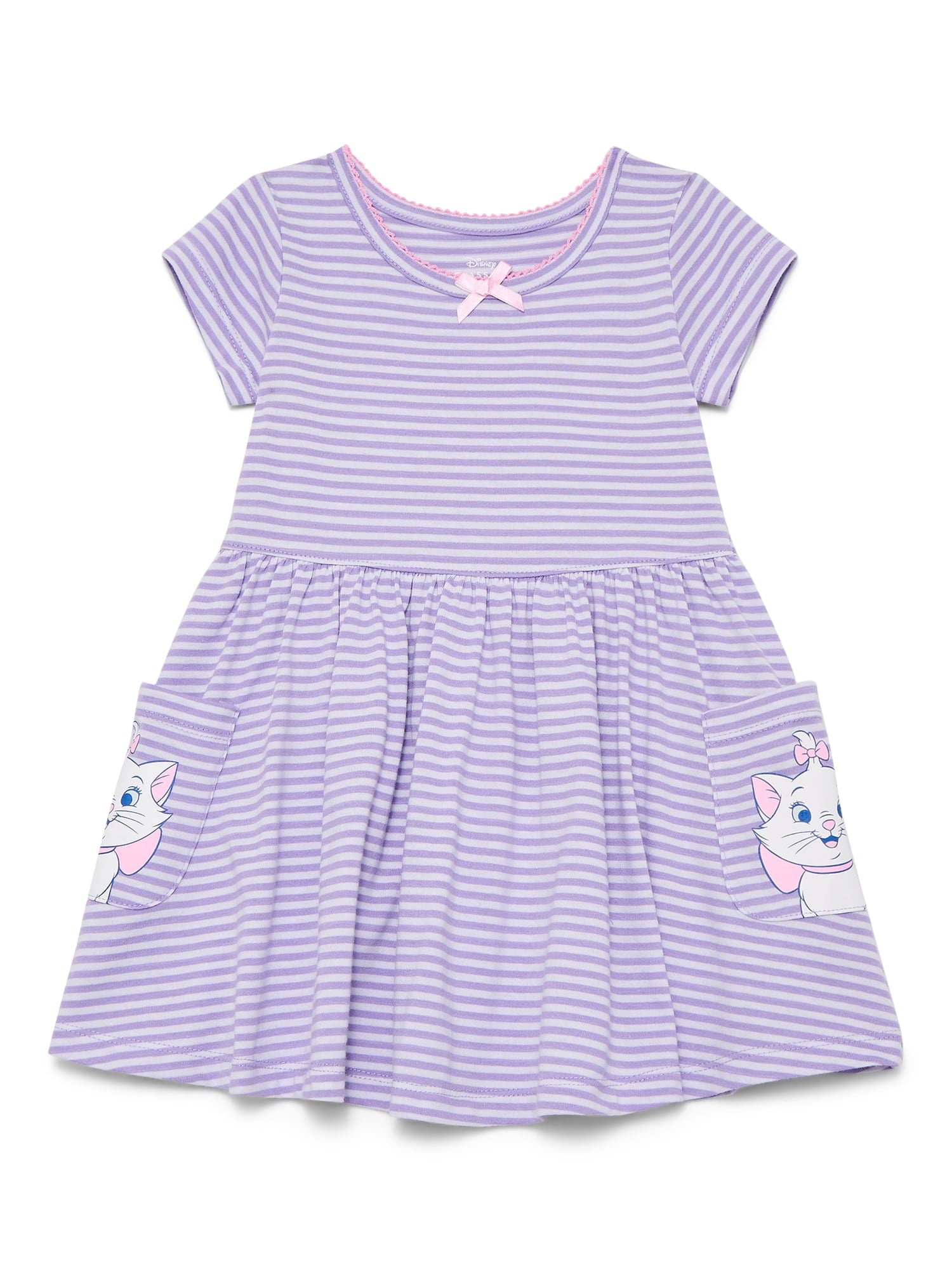 Minnie Mouse Toddler Girls Allover Print Dress with Short Sleeves, Sizes 12M-5T
