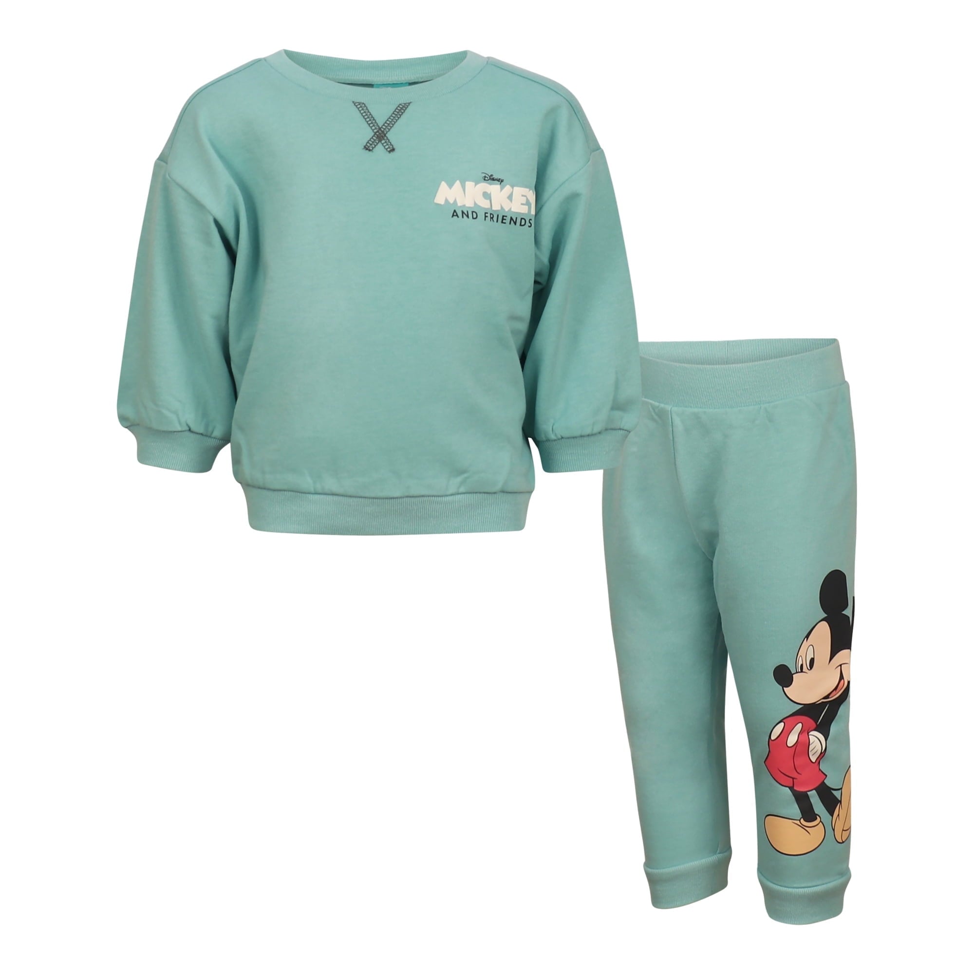 Disney Clothes Baby Boys 2-Piece Pant Set – Mickey Mouse Sweatshirt & Jogger Outfit Infant (0/3M–24M)