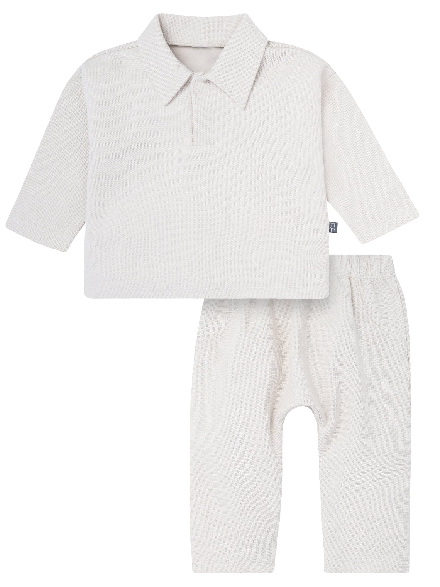 Modern Moments by Gerber Baby Boy Johnny Collar Top and Bottom Set, Sizes 0/3 Months - 24 Months