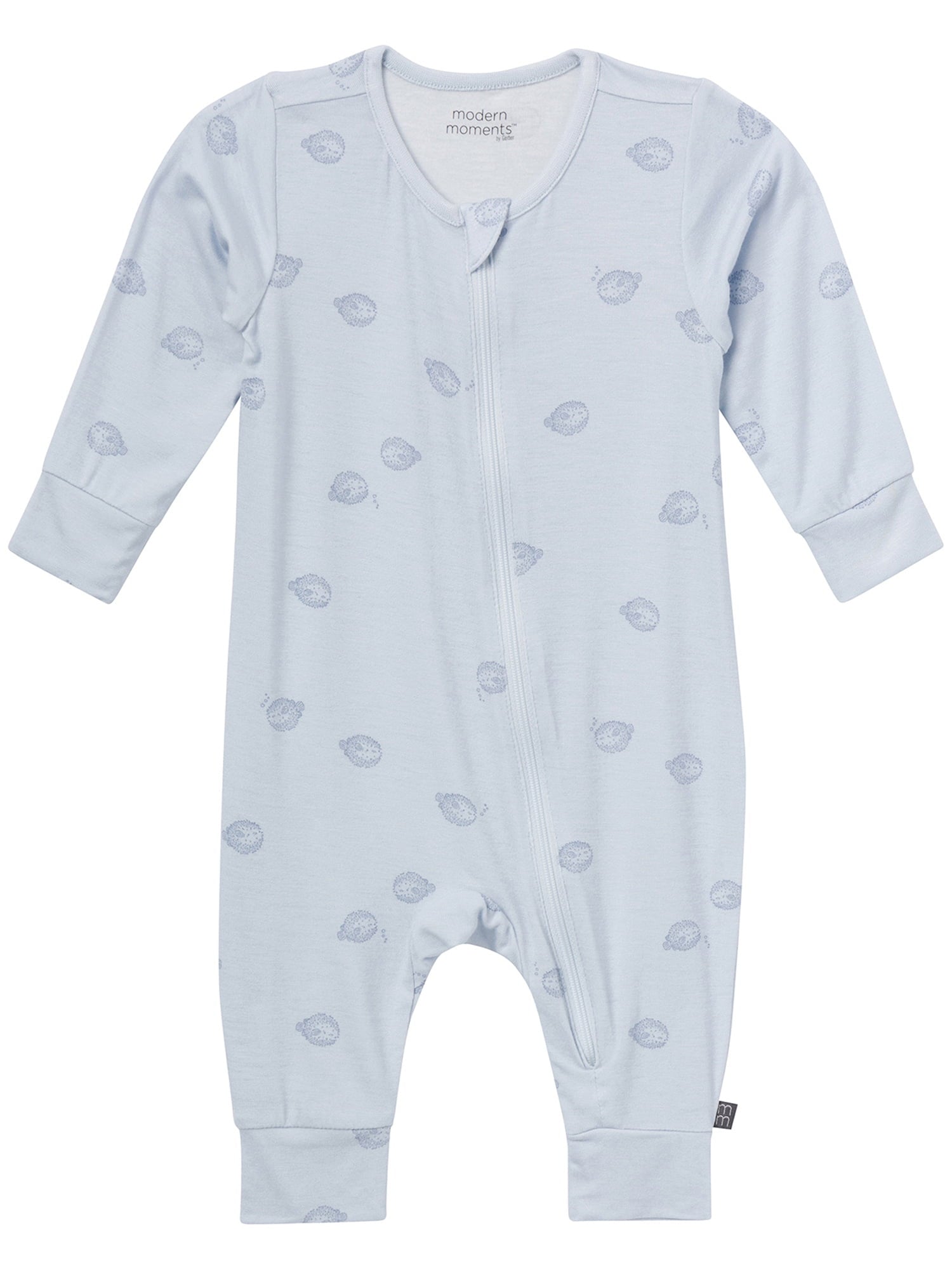 Modern Moments by Gerber Baby Neutral Super Soft Viscose Long Sleeve Coverall, Sizes Newborn - 12 Months