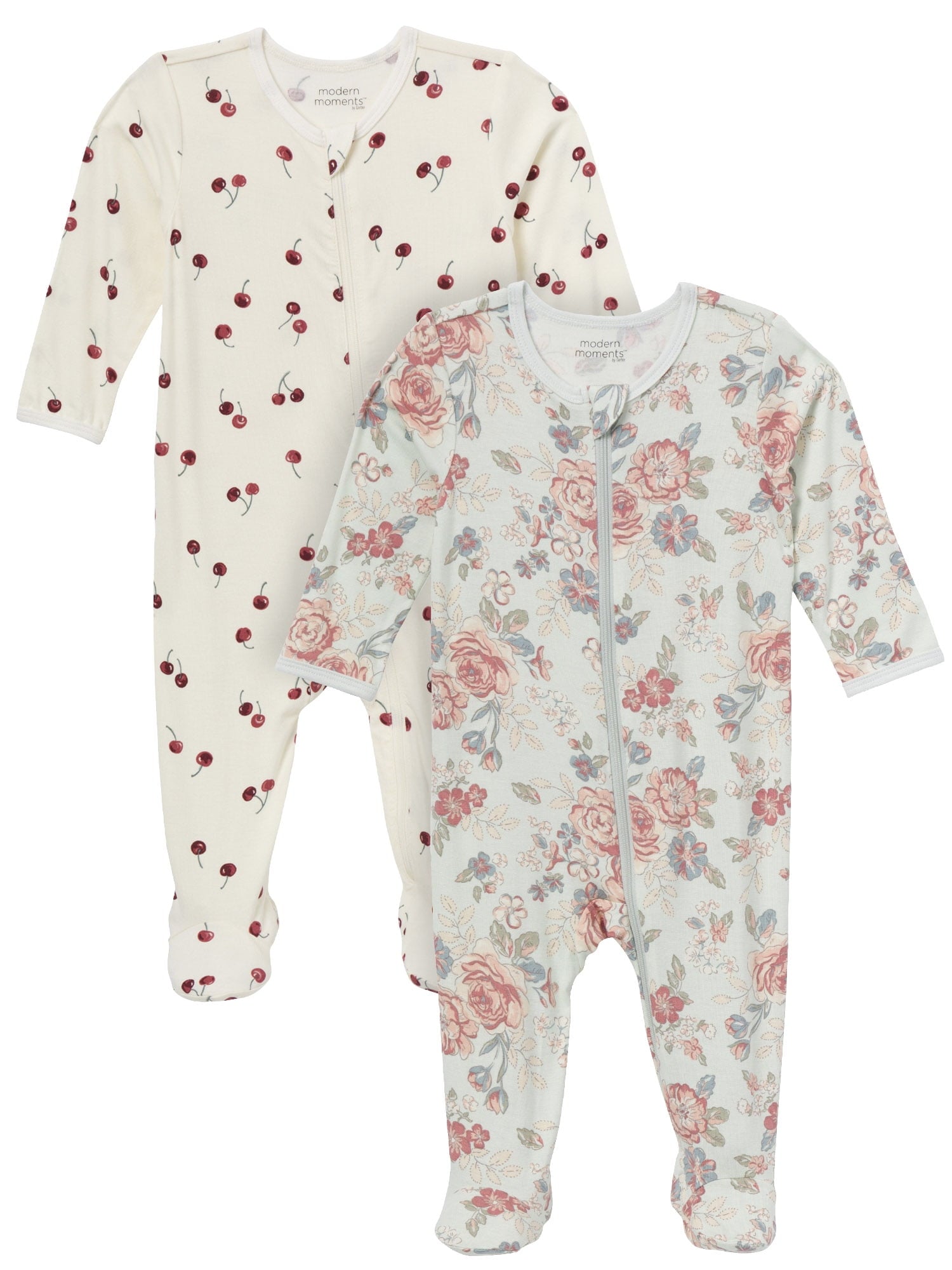 Modern Moments by Gerber Baby Neutral Super Soft Viscose 2-Pack Sleep N´Play, Sizes Newborn - 12 Months