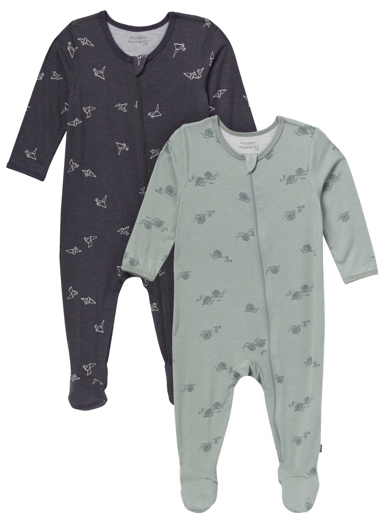 Modern Moments by Gerber Baby Neutral Super Soft Viscose 2-Pack Sleep N´Play, Sizes Newborn - 12 Months