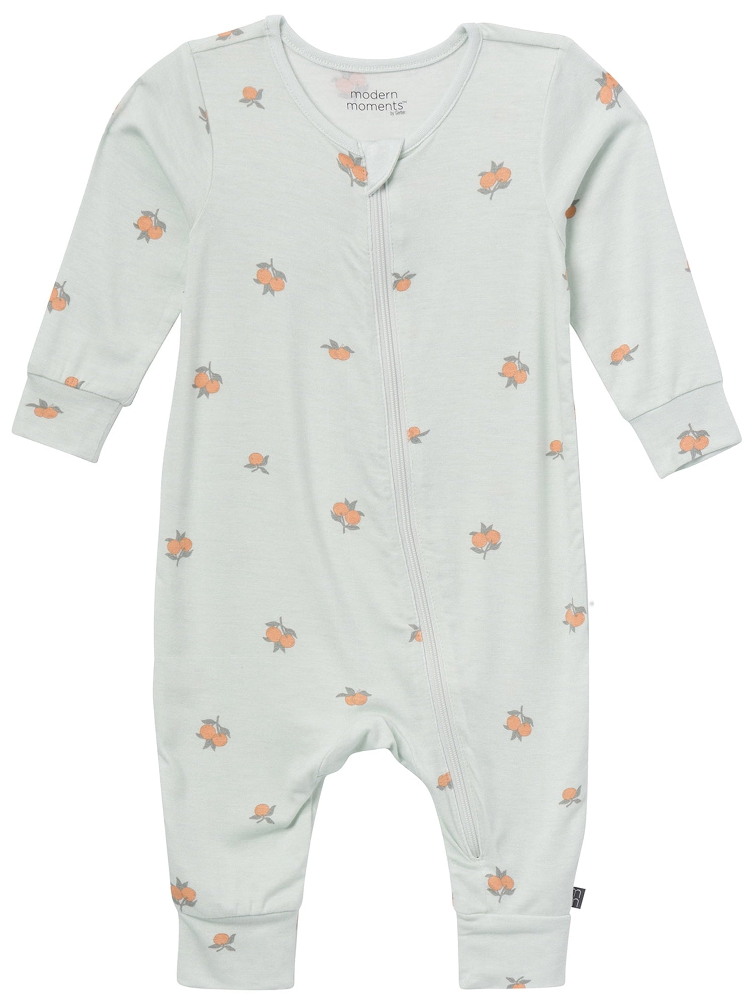 Modern Moments by Gerber Baby Neutral Super Soft Viscose Long Sleeve Coverall, Sizes Newborn - 12 Months
