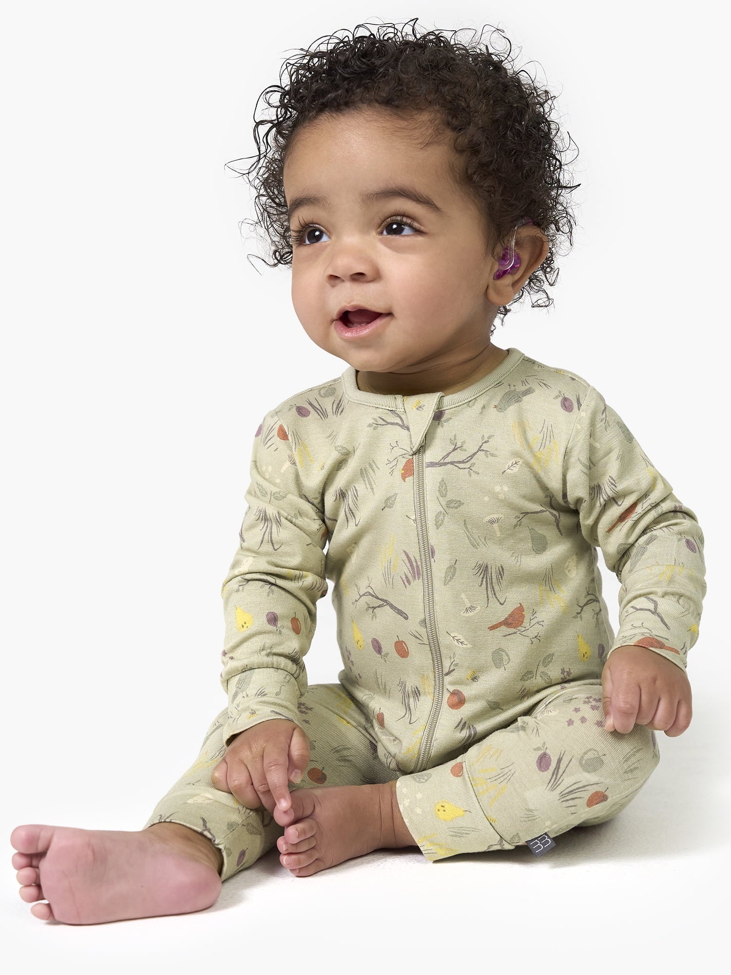 Modern Moments by Gerber Baby Neutral Super Soft Viscose Long Sleeve Coverall, Sizes Newborn - 12 Months