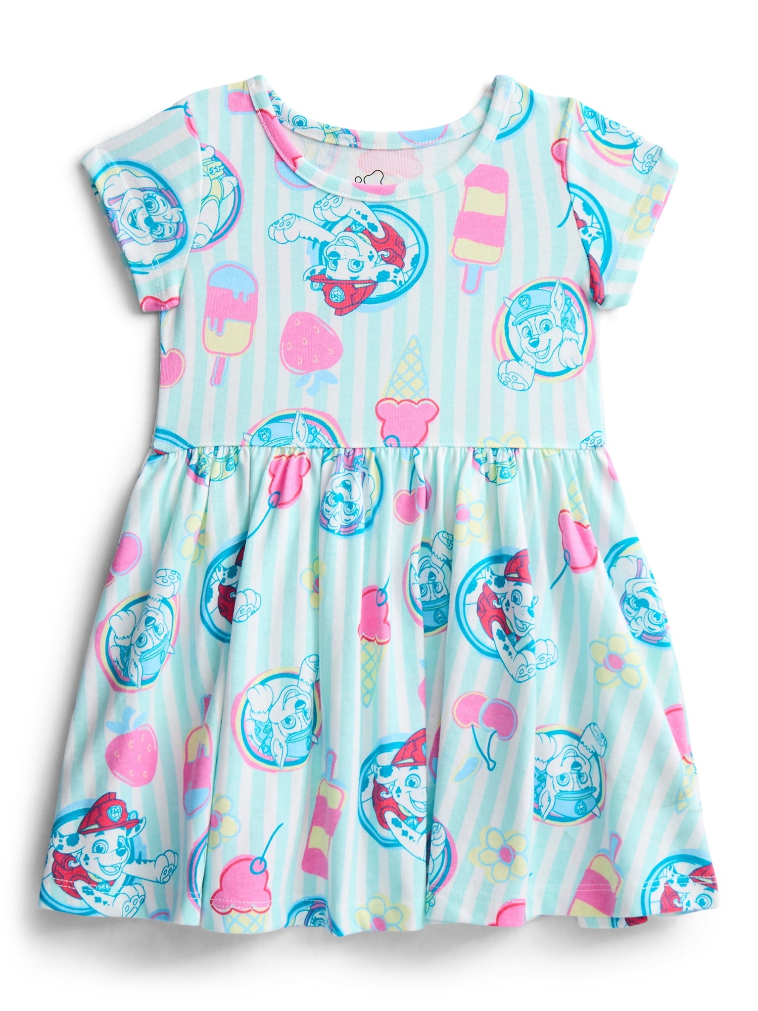 Minnie Mouse Toddler Girls Allover Print Dress with Short Sleeves, Sizes 12M-5T
