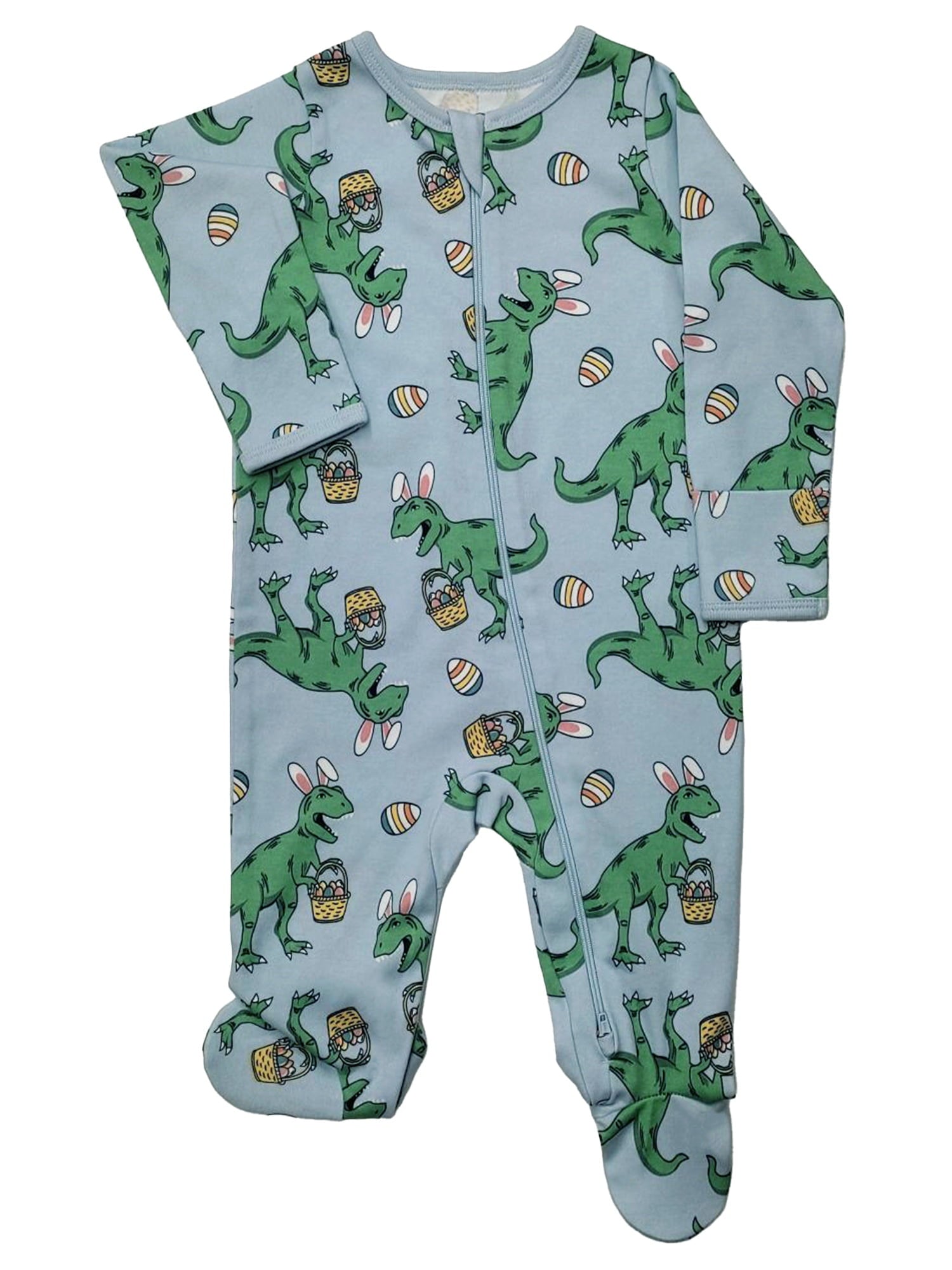 Wonder Nation Baby Gender Neutral Zip Front Footed Sleep N Play Pajamas, 2-Pack, Sizes Preemie-6/9 Months
