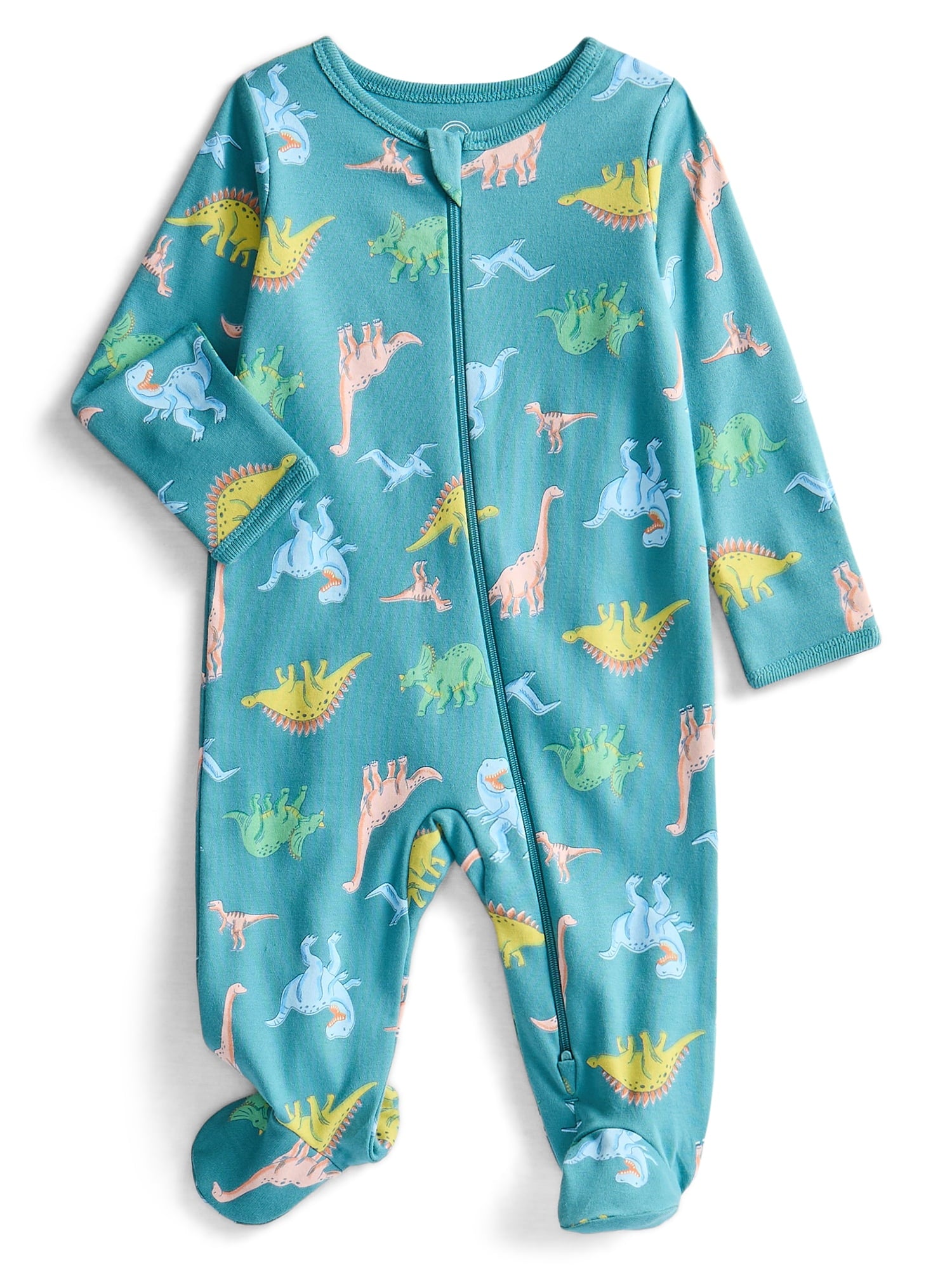 Wonder Nation Baby Gender Neutral Zip Front Footed Sleep N Play Pajamas, 2-Pack, Sizes Preemie-6/9 Months