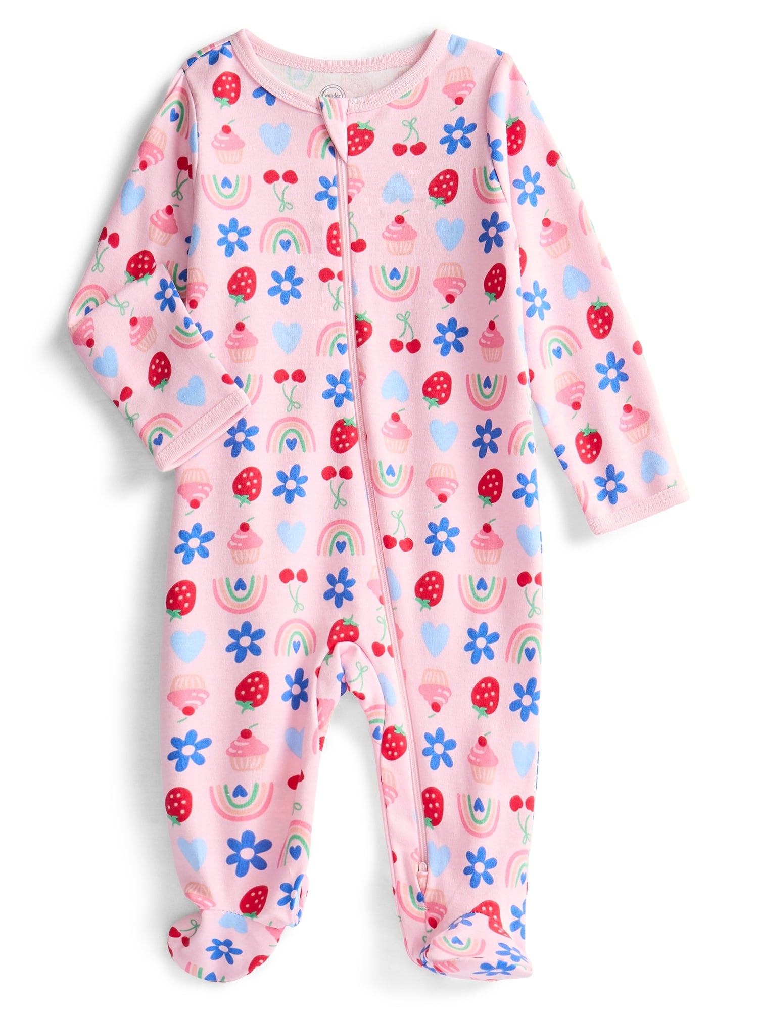 Wonder Nation Baby Gender Neutral Zip Front Footed Sleep N Play Pajamas, 2-Pack, Sizes Preemie-6/9 Months