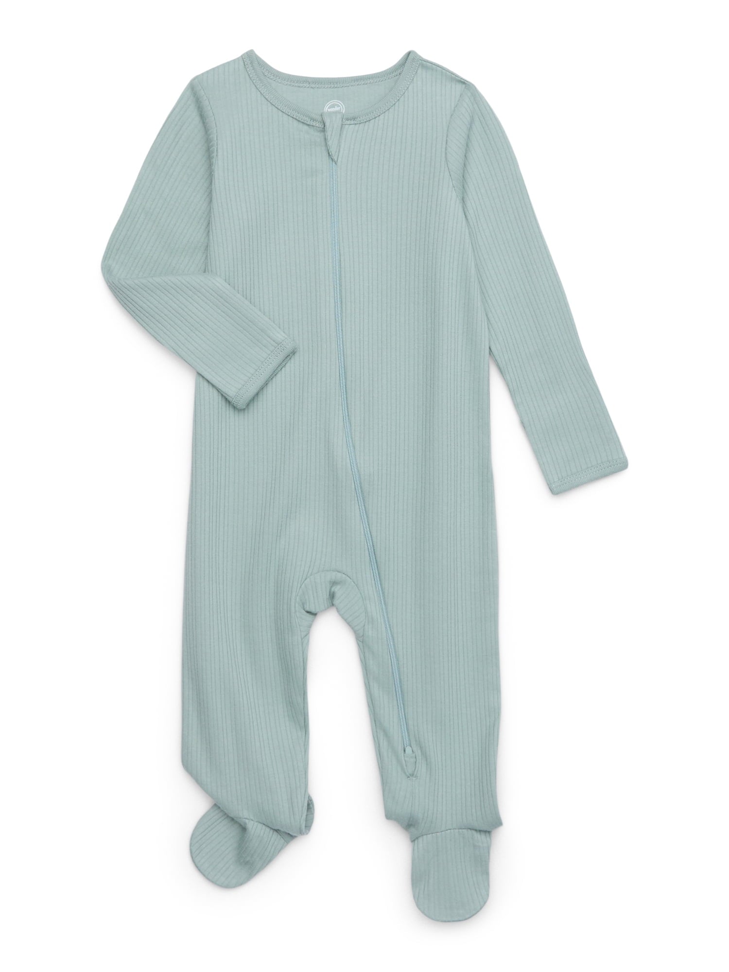 Wonder Nation Baby Gender Neutral Zip Front Footed Sleep N Play Pajamas, 2-Pack, Sizes Preemie-6/9 Months