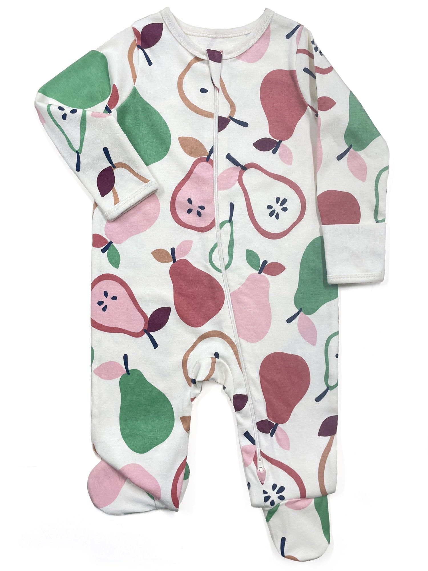 Wonder Nation Baby Gender Neutral Zip Front Footed Sleep N Play Pajamas, 2-Pack, Sizes Preemie-6/9 Months