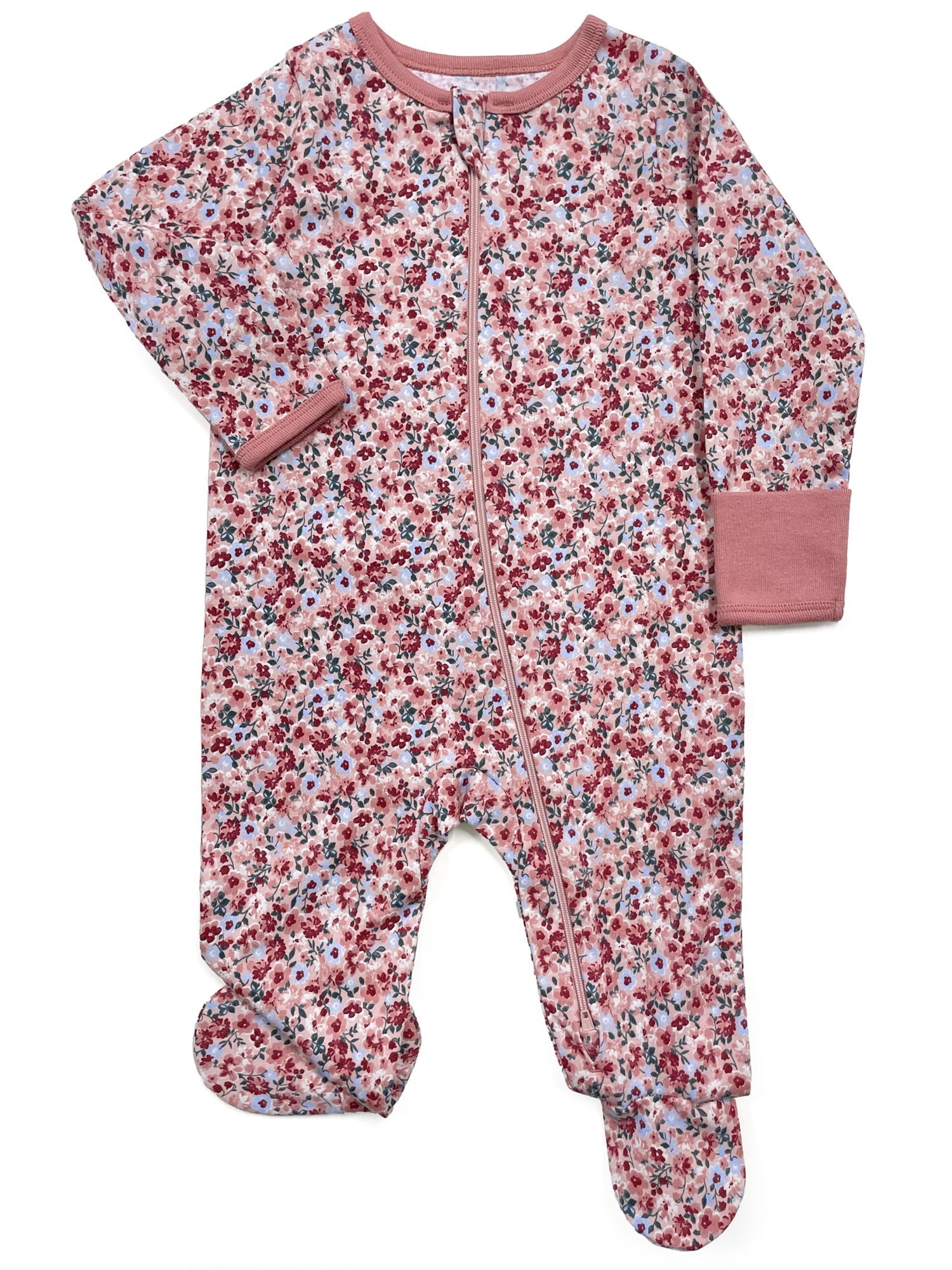 Wonder Nation Baby Gender Neutral Zip Front Footed Sleep N Play Pajamas, 2-Pack, Sizes Preemie-6/9 Months