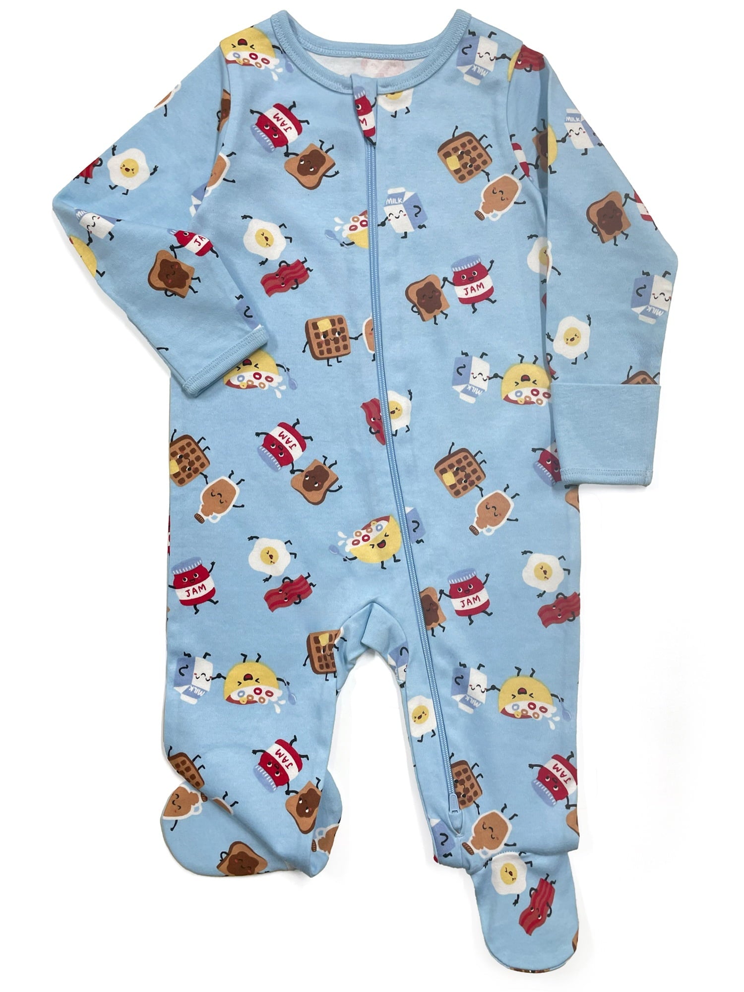 Wonder Nation Baby Gender Neutral Zip Front Footed Sleep N Play Pajamas, 2-Pack, Sizes Preemie-6/9 Months