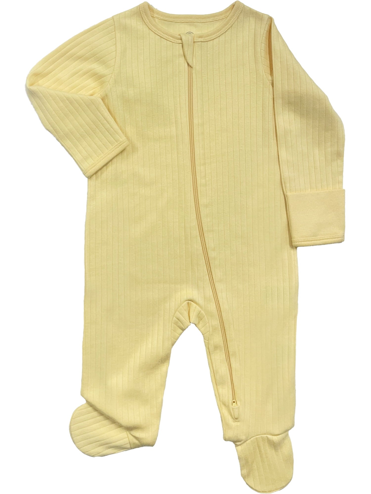 Wonder Nation Baby Gender Neutral Zip Front Footed Sleep N Play Pajamas, 2-Pack, Sizes Preemie-6/9 Months