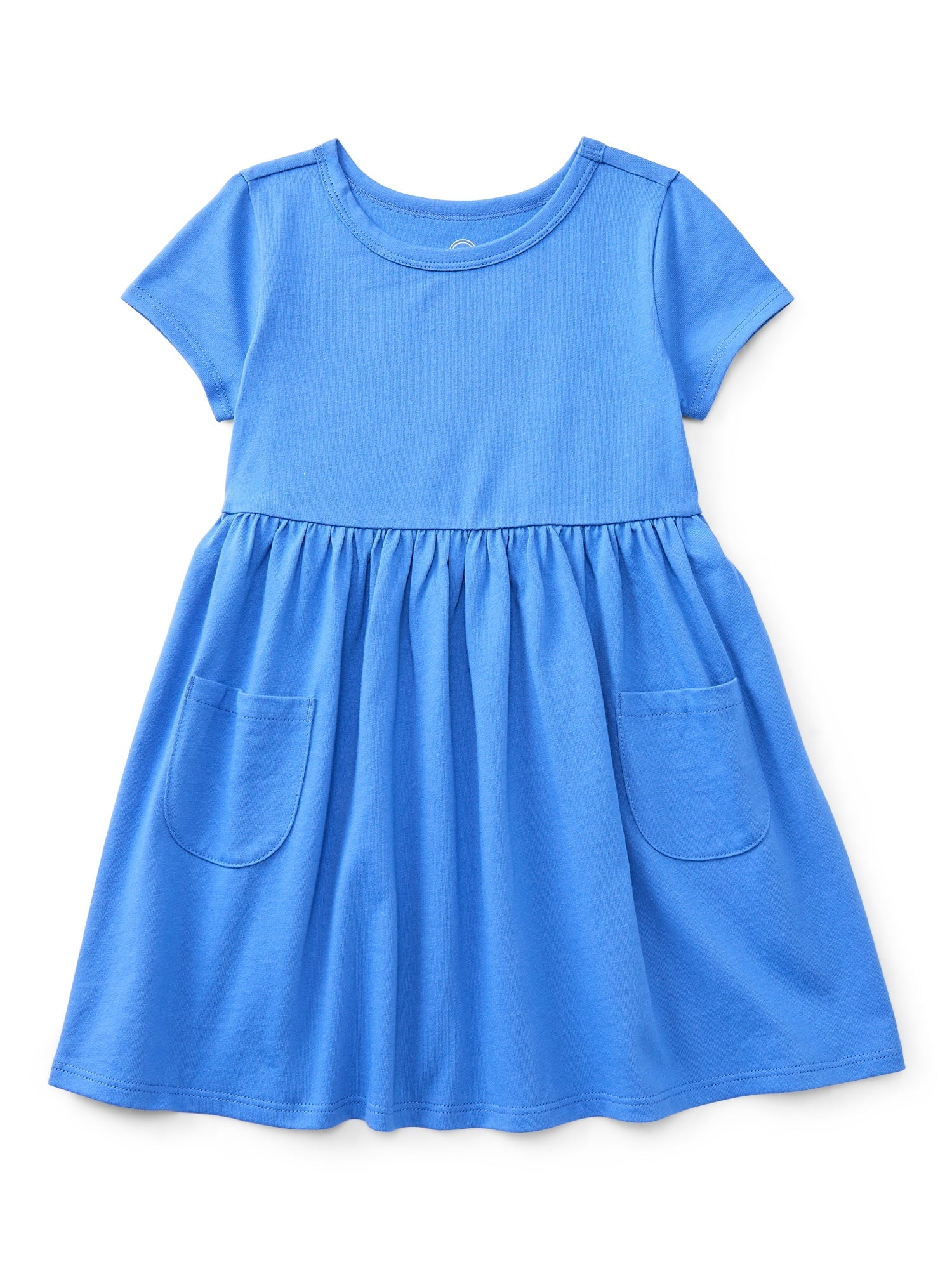 Wonder Nation Baby and Toddler Girls Play Dress with Short Sleeves, Sizes 0/3M-5T