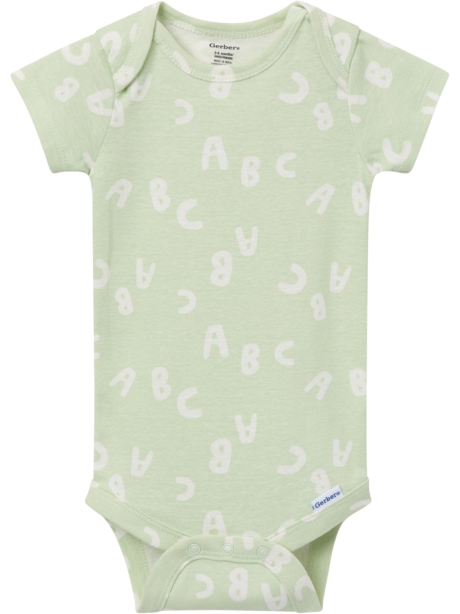 Gerber Gender Neutral Short Sleeve Onesies, 6-Pack, Sizes Newborn - 18 Months
