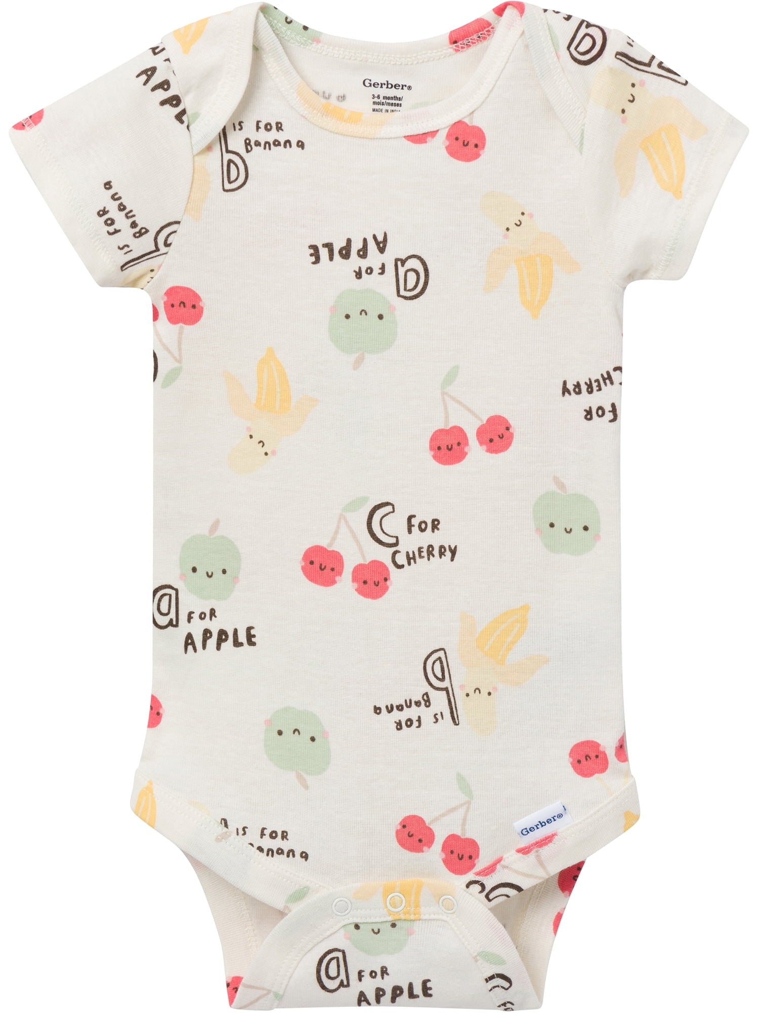 Gerber Gender Neutral Short Sleeve Onesies, 6-Pack, Sizes Newborn - 18 Months